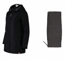 abrigo de porteo wallaby en funciones de porteo, premama y uso normal